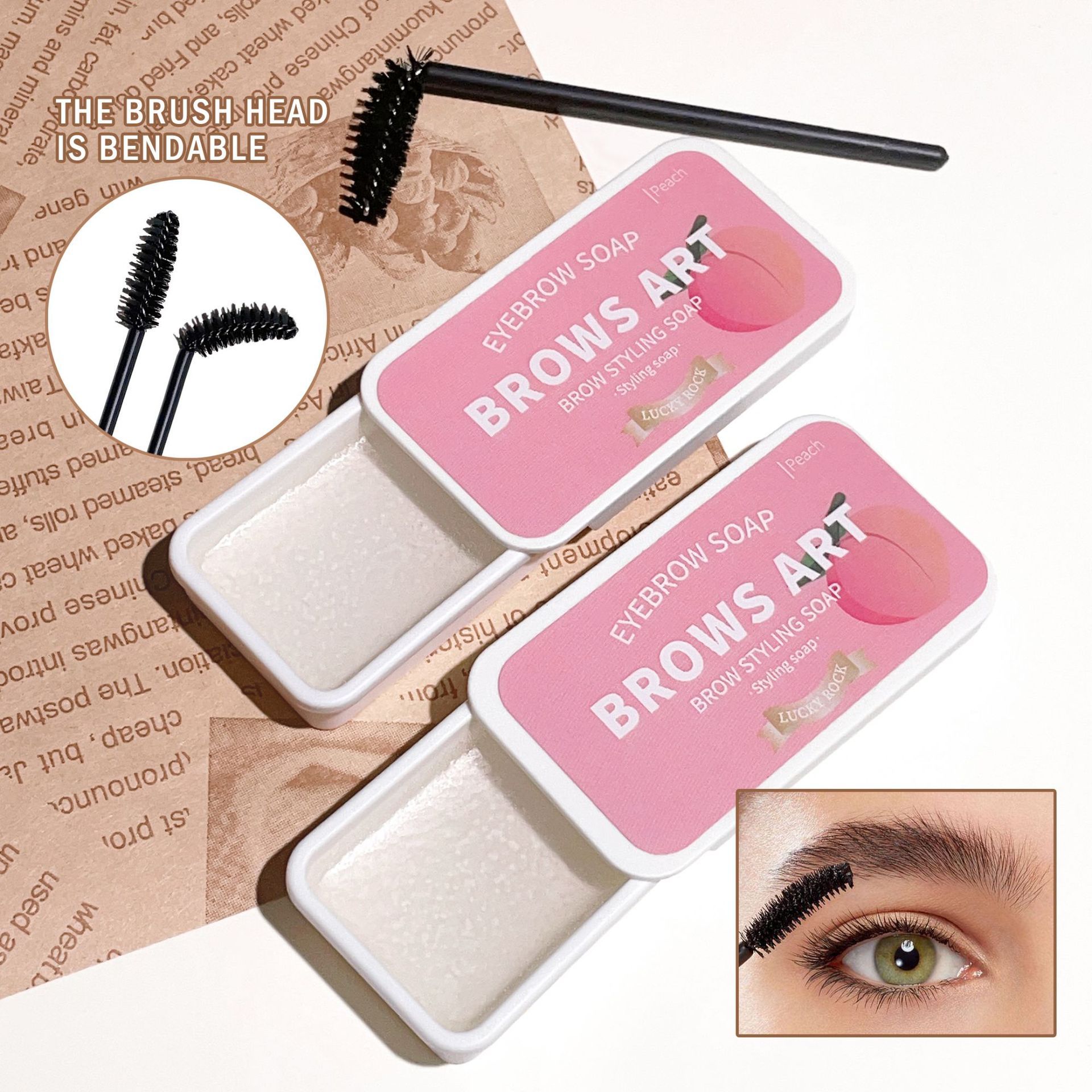 Iron Box Portable Three-dimensional Light Eyebrow Hair Styling Cream - Image 5