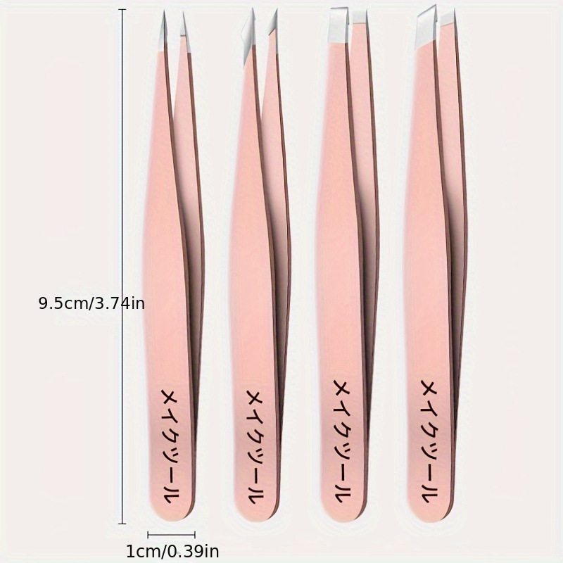 Eye Tweezer 4-piece Set Manicure Expert Eye-brow Knife Portable Tool Tweezers - Image 3