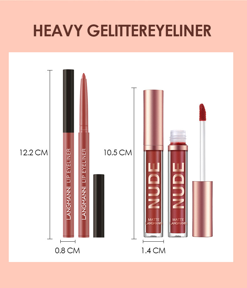 Lip Liner And Lipstick Makeup 12 Pcs Set 6 Matte Lipstick 6 Lip Liner Pens Waterproof Long Lasting Matte Lipstick Beauty Cosmetics Makeup Gift For Girls Lipstick Set - الصورة 4