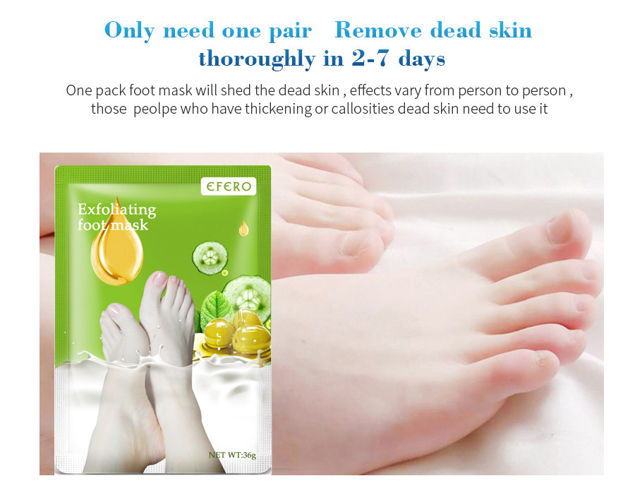 Exfoliating Foot Mask Foot SPA Pedicure Socks Removing Dead Skin Whitening Heels Feet Peeling Anti Cracked Foot Skin Care - الصورة 2
