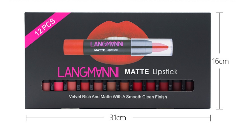 Non-Stick Cup Matte Lipstick And Lip Gloss Set - الصورة 3