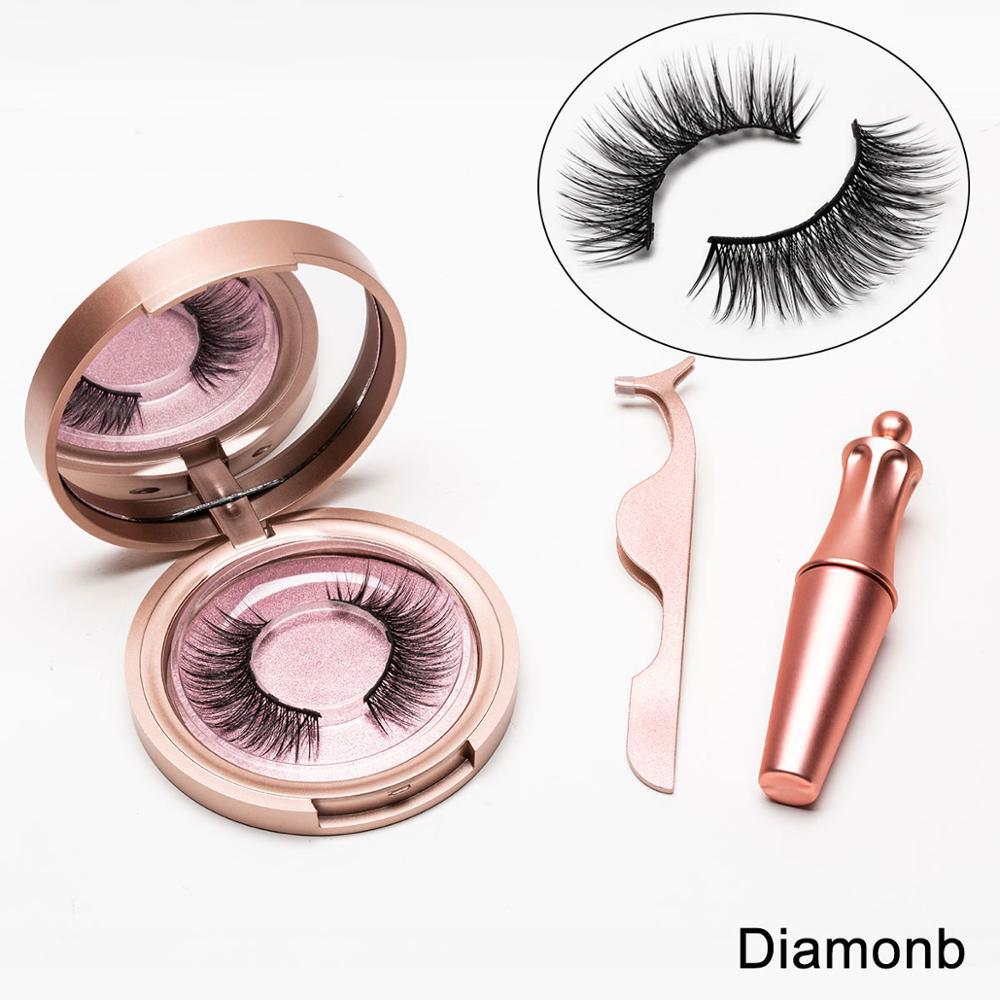 Natural Long Lasting Magnetic Liquid Eyeliner & Magnetic False Eyelashes & Tweezer Set Make up Set - الصورة 10