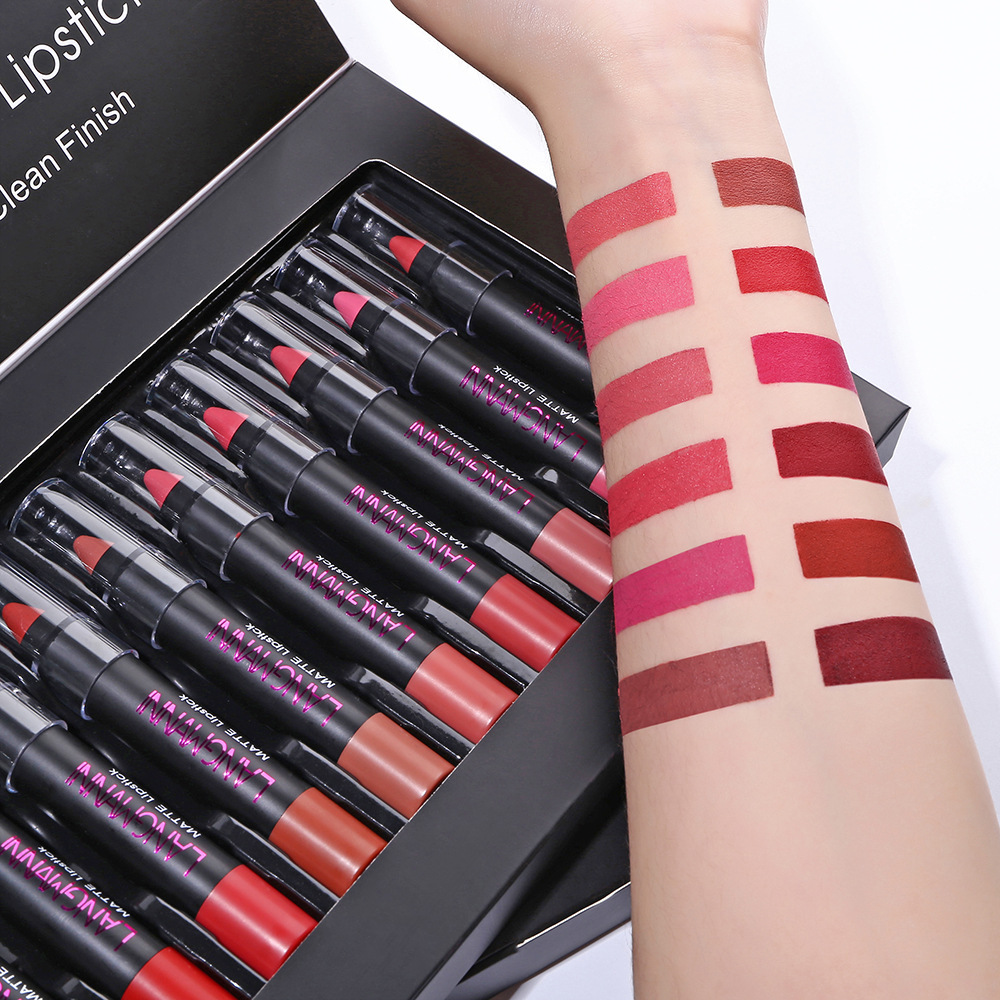 Non-Stick Cup Matte Lipstick And Lip Gloss Set - الصورة 4