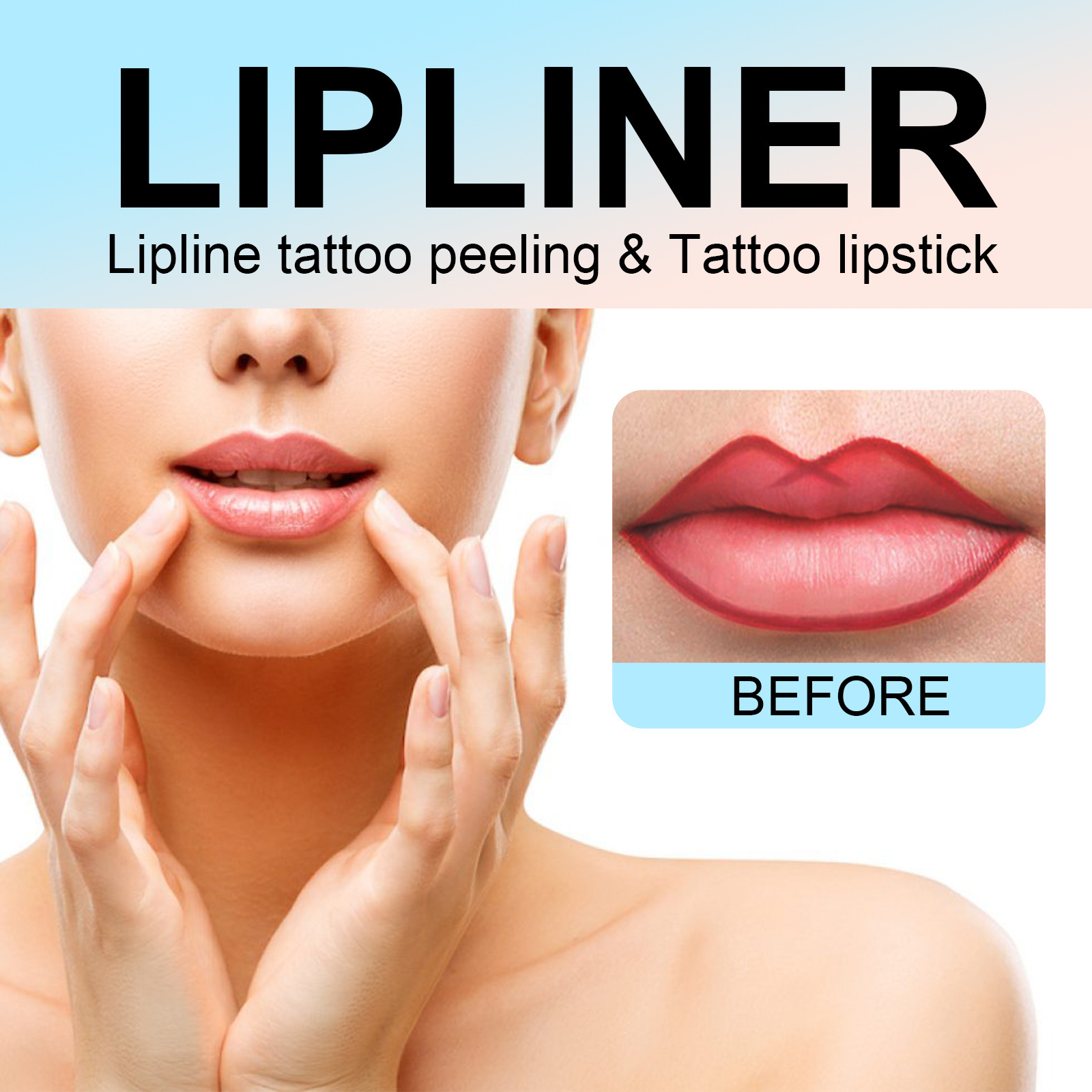 Lip Liner Pen Dark Brown Waterproof Long Lasting Plump Soft Lip Gloss Makeup Cosmetics - الصورة 9