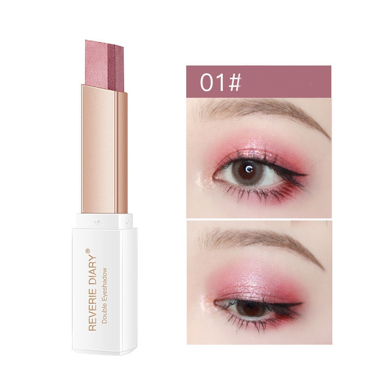 Lazy Eyeshadow Stick Stereo Gradient Shimmer Double Color Eye Shadow Pen Waterproof Easy To Wear Eyeshadow - الصورة 5