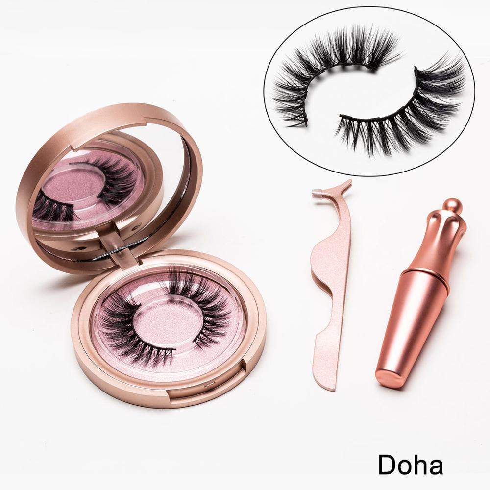 Natural Long Lasting Magnetic Liquid Eyeliner & Magnetic False Eyelashes & Tweezer Set Make up Set - الصورة 8
