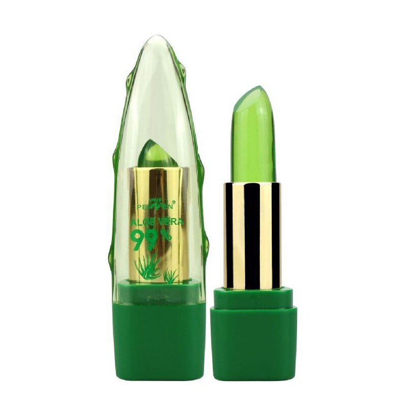 Aloe Vera Gel Color Changing Lipstick Gloss Moisturizer Anti-drying Desalination Fine-grain Lip Blam Care - الصورة 5