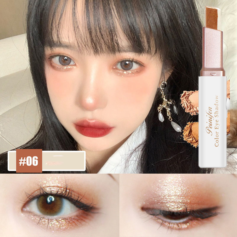 Lazy Eyeshadow Stick Stereo Gradient Shimmer Double Color Eye Shadow Pen Waterproof Easy To Wear Eyeshadow - الصورة 10