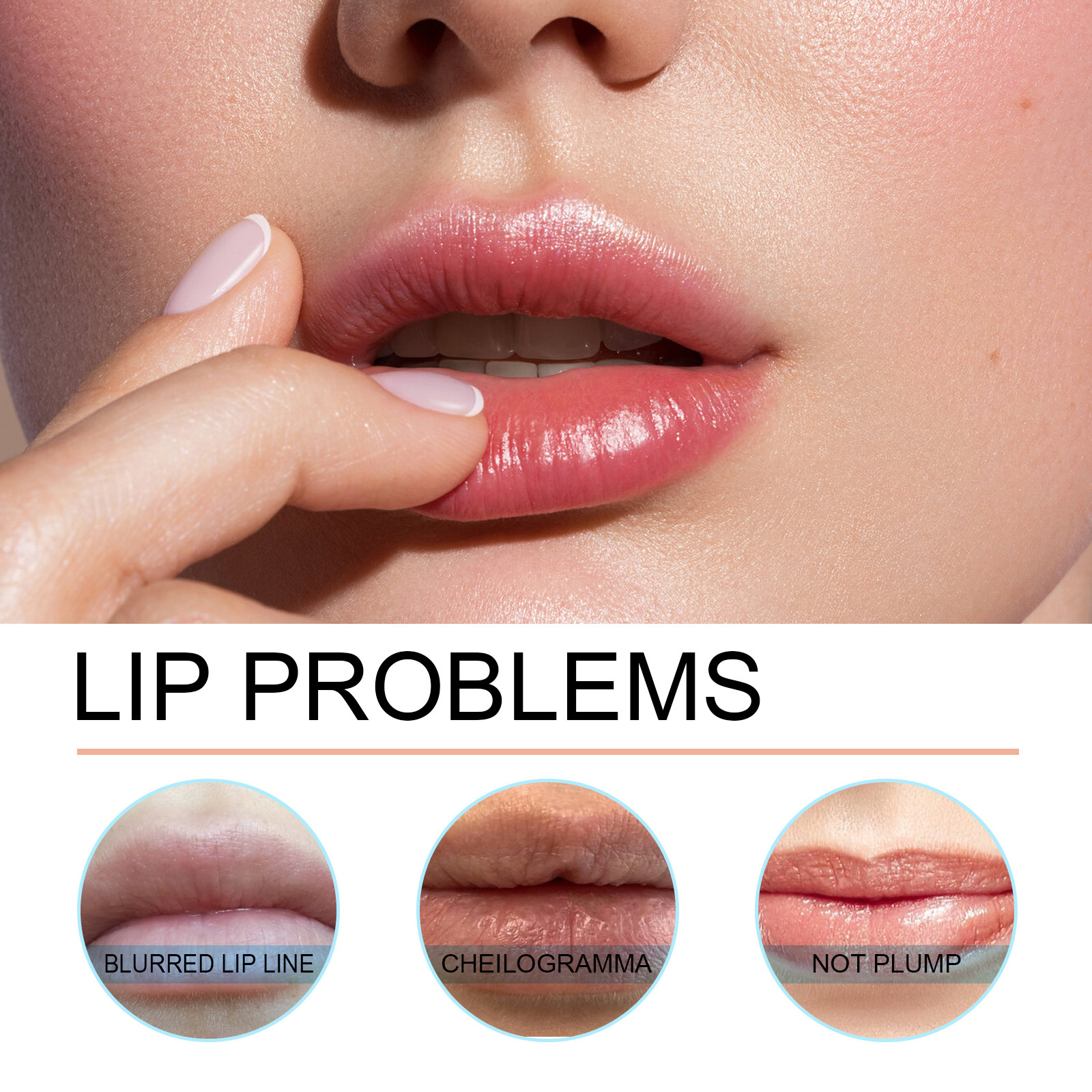 Lip Liner Pen Dark Brown Waterproof Long Lasting Plump Soft Lip Gloss Makeup Cosmetics - الصورة 2