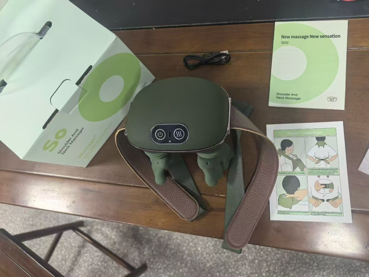 Electric Neck And Shoulder Muscle Massager Wireless Shoulder And Back Kneading Massage Shawl Neck Masajeador Relax Pain Relief - الصورة 4