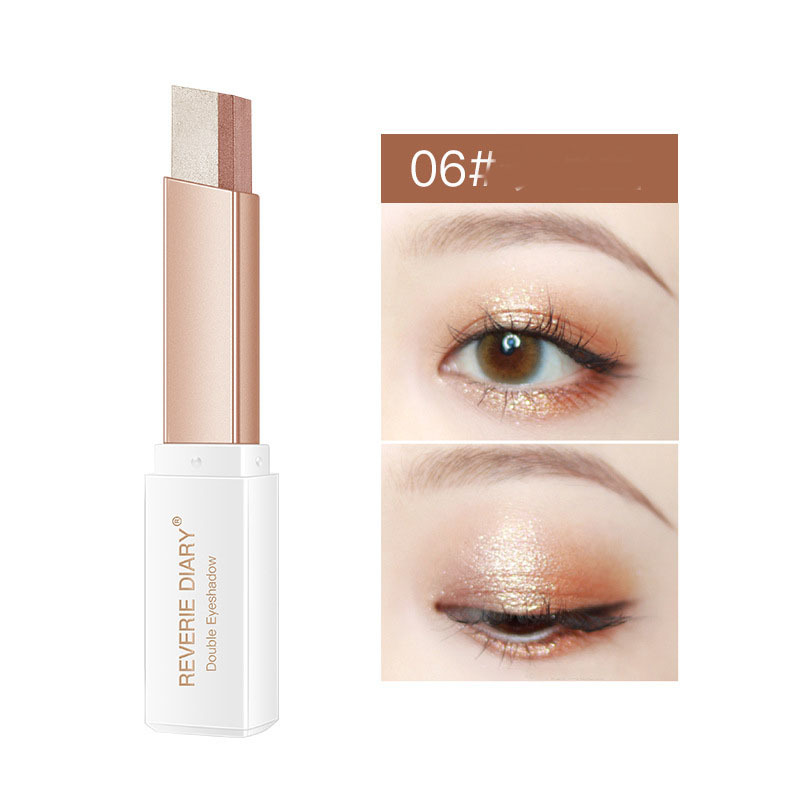 Lazy Eyeshadow Stick Stereo Gradient Shimmer Double Color Eye Shadow Pen Waterproof Easy To Wear Eyeshadow - الصورة 8