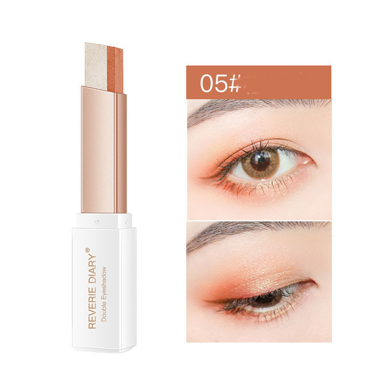 Lazy Eyeshadow Stick Stereo Gradient Shimmer Double Color Eye Shadow Pen Waterproof Easy To Wear Eyeshadow - الصورة 2