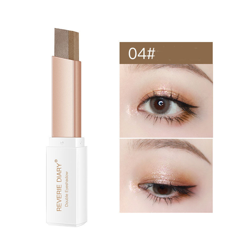Lazy Eyeshadow Stick Stereo Gradient Shimmer Double Color Eye Shadow Pen Waterproof Easy To Wear Eyeshadow - الصورة 3