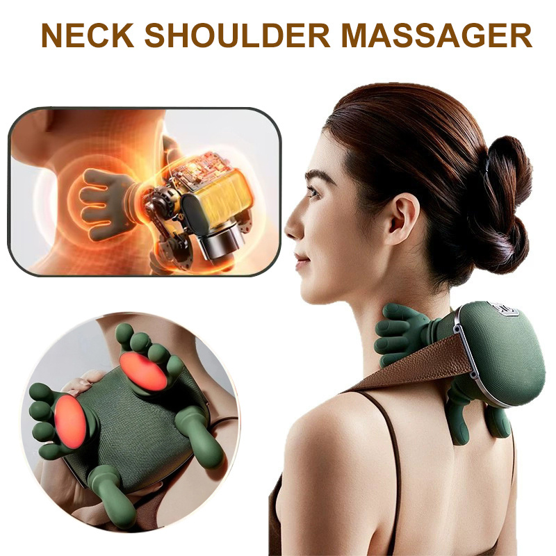 Electric Neck And Shoulder Muscle Massager Wireless Shoulder And Back Kneading Massage Shawl Neck Masajeador Relax Pain Relief - الصورة 3