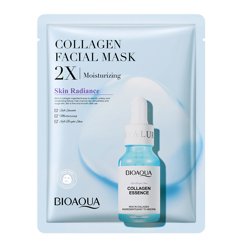 Collagen Face Mask Moisturizing Firming Face Sheet Mask Hyaluronic Acid Facial Masks Beauty Skin Care Gel Skin Care - الصورة 7