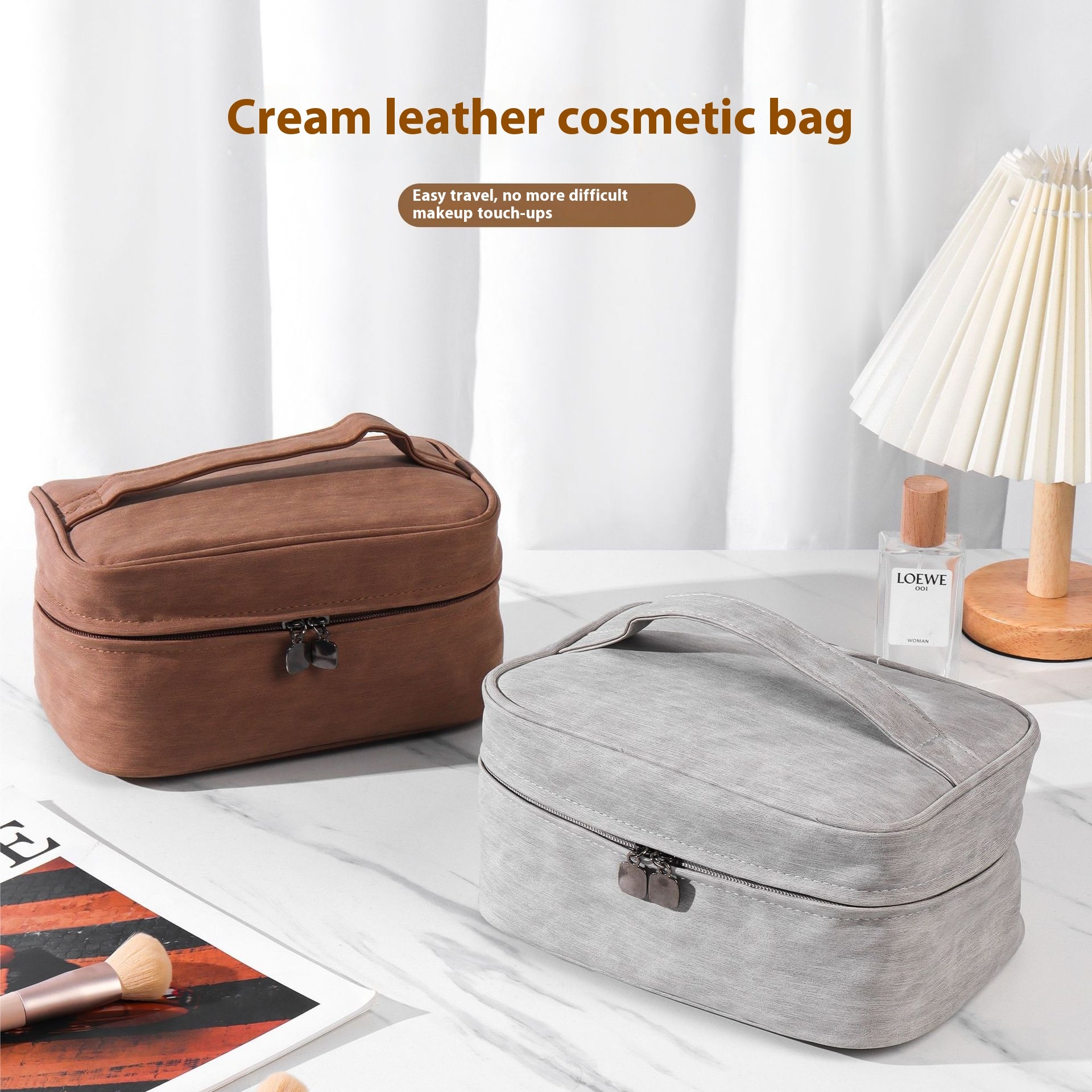Puyangba Pattern Cosmetic Bag Large Capacity Travel Portable - الصورة 2