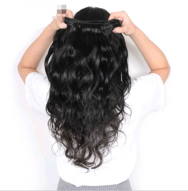 Real Hair Wig Hair Styling Hair Extension Body Wave Human Hair Weaves Bundle Deals Human Hair Extensions Natural & Jet Black - الصورة 2