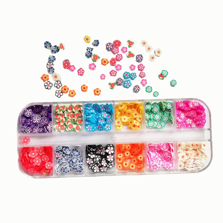 Manicure Ornament Handmade DIY Crystal Mud Clay Flower Fruit Slice - الصورة 6