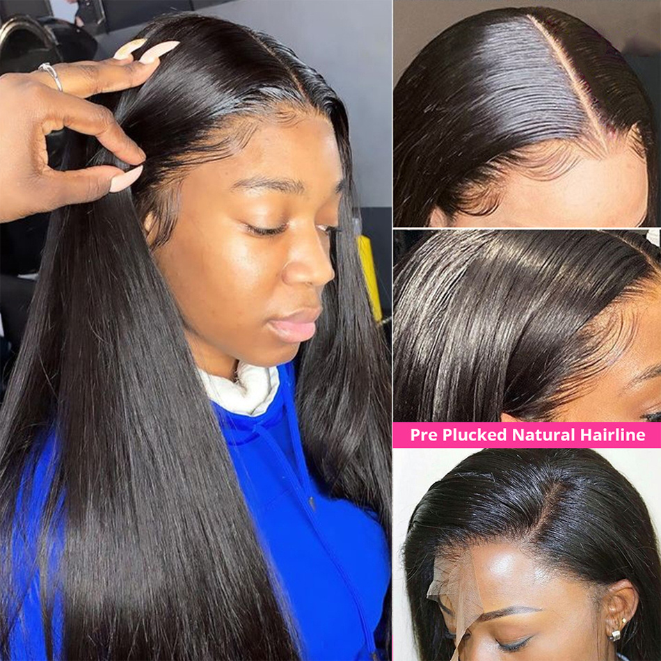European And American New Style Long Straight Hair Chemical Fiber Headgear - الصورة 3