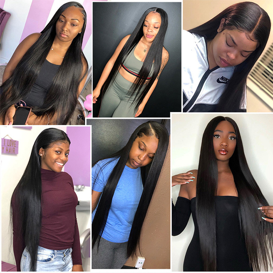 European And American New Style Long Straight Hair Chemical Fiber Headgear - الصورة 4