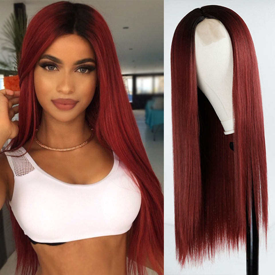 Wigs Fade Into Long Straight Hair - الصورة 4