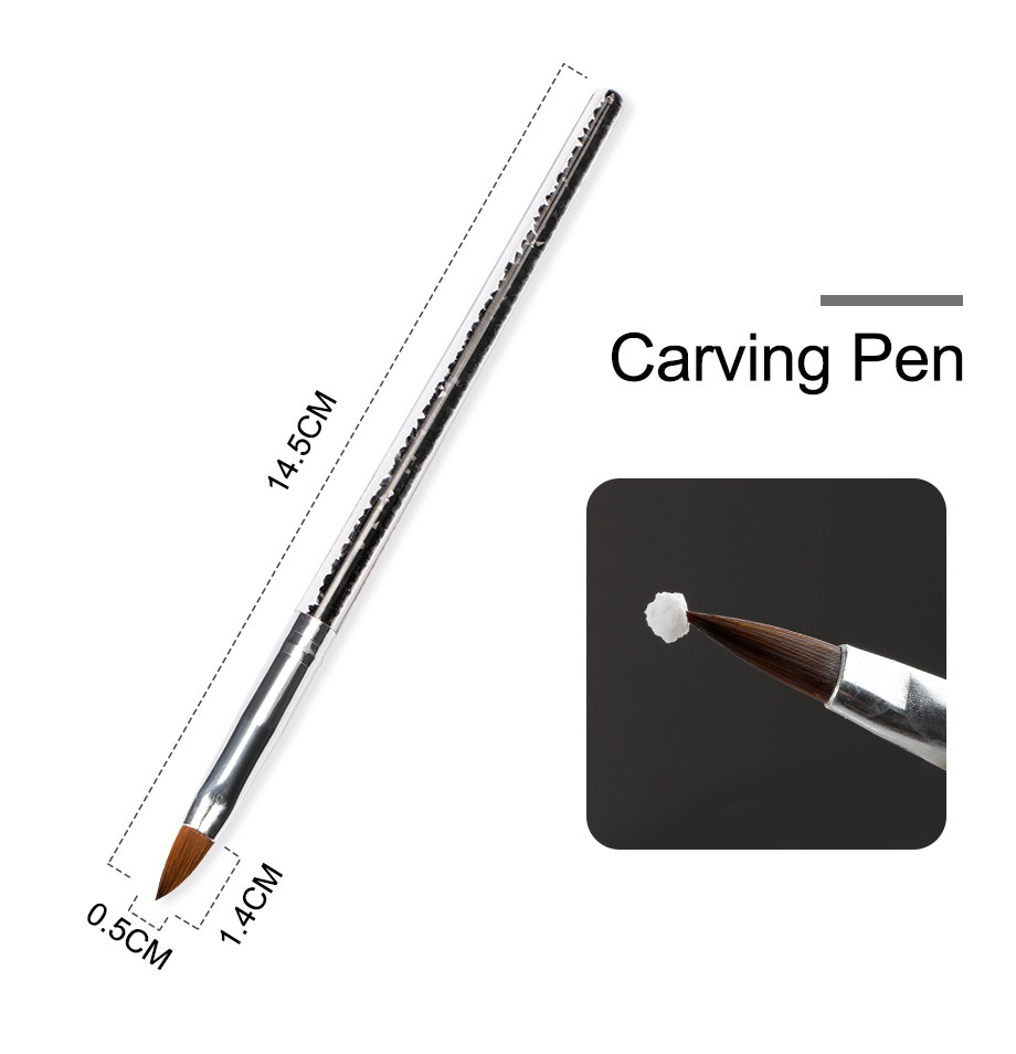 Nail Powder Acrylic System Kit Professional Nail Art Tool Set Contain Glass Cup Acrylic Liquid Extention Carving Manicure - الصورة 6