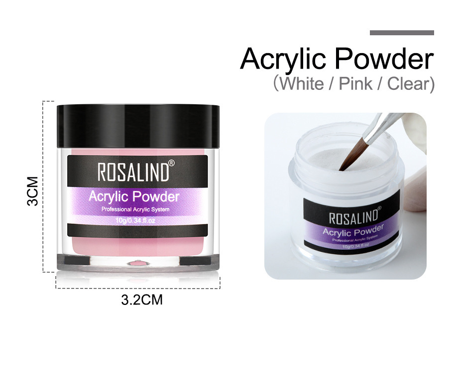 Nail Powder Acrylic System Kit Professional Nail Art Tool Set Contain Glass Cup Acrylic Liquid Extention Carving Manicure - الصورة 2