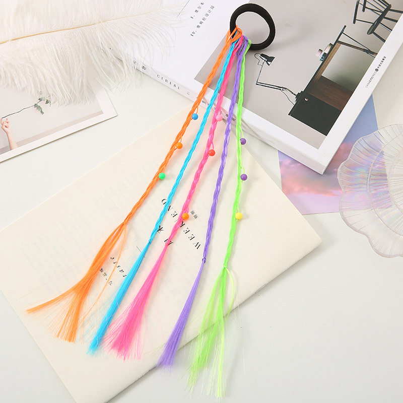 Color Braids Children'S Wigs And Hair Accessories - الصورة 5