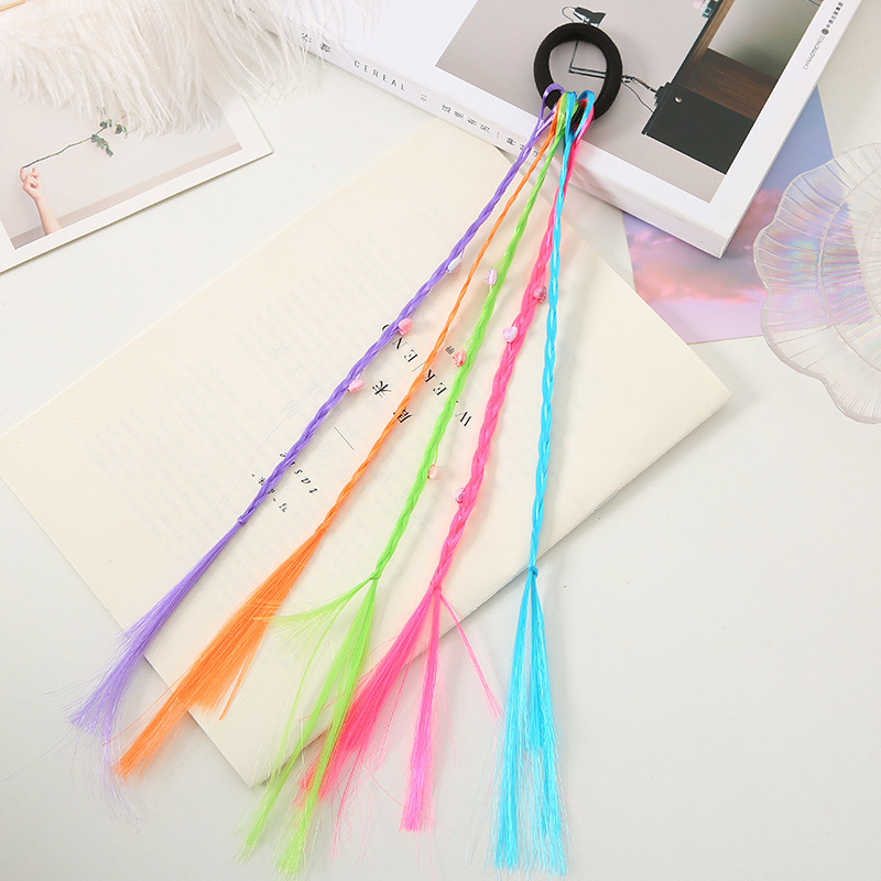 Color Braids Children'S Wigs And Hair Accessories - الصورة 4