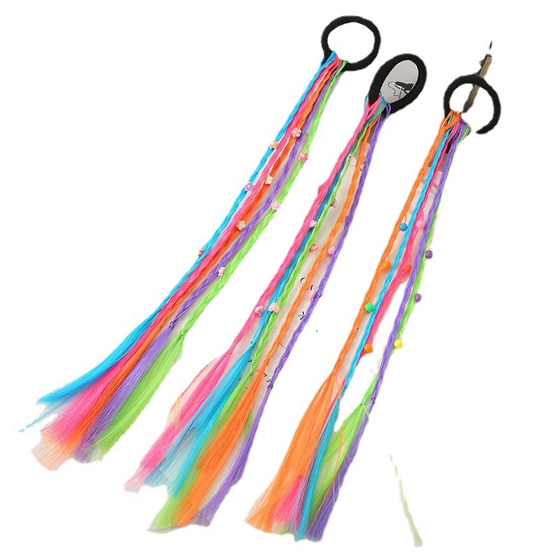 Color Braids Children'S Wigs And Hair Accessories - الصورة 2