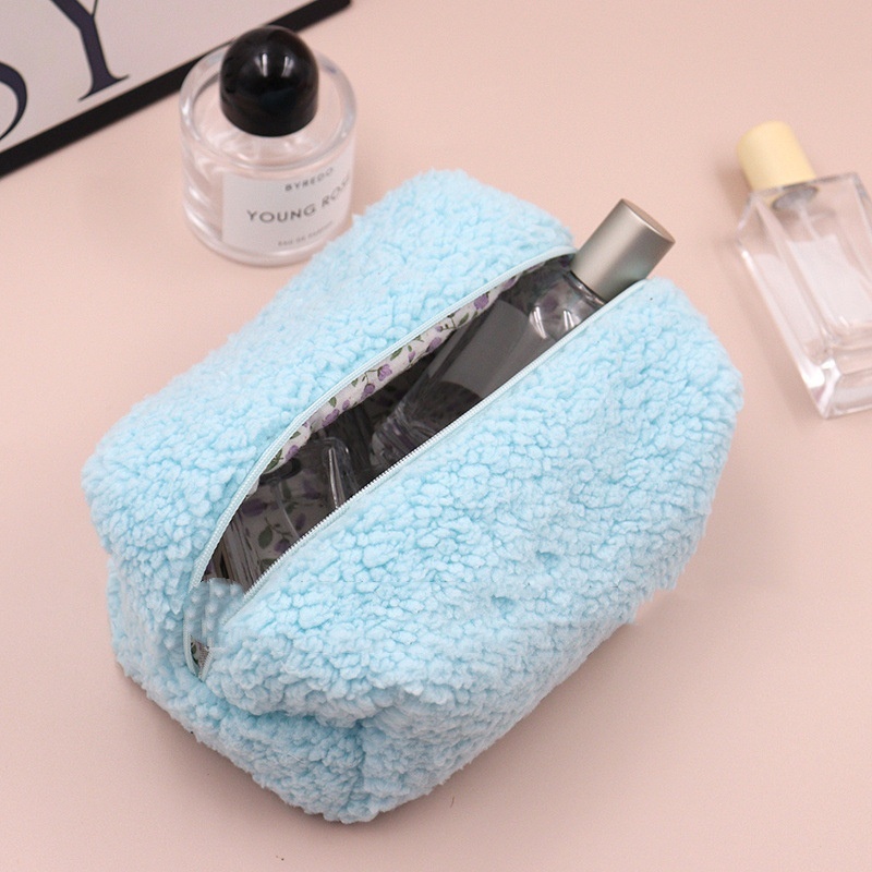 Teddy Plush Cosmetic Bag Japanese Style Lambswool - الصورة 3