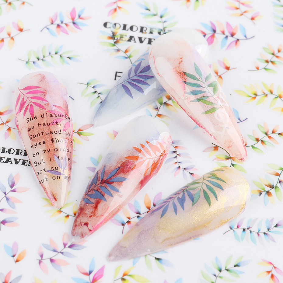 Nail Stickers Floral Series Nails - الصورة 7