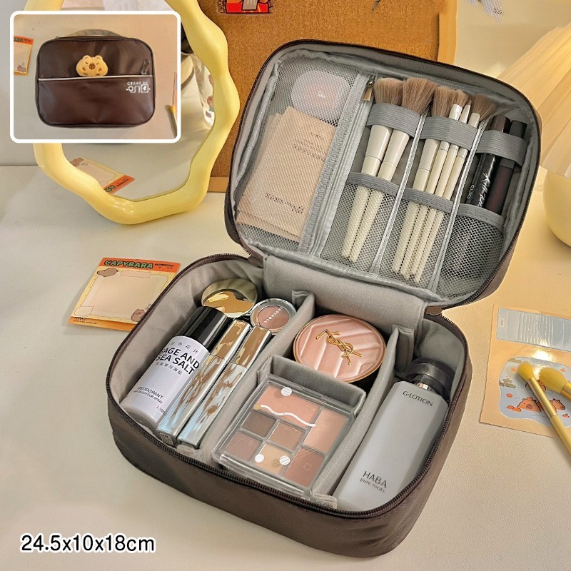 Large Capacity Cosmetic Bag Multi-function Layering - الصورة 2