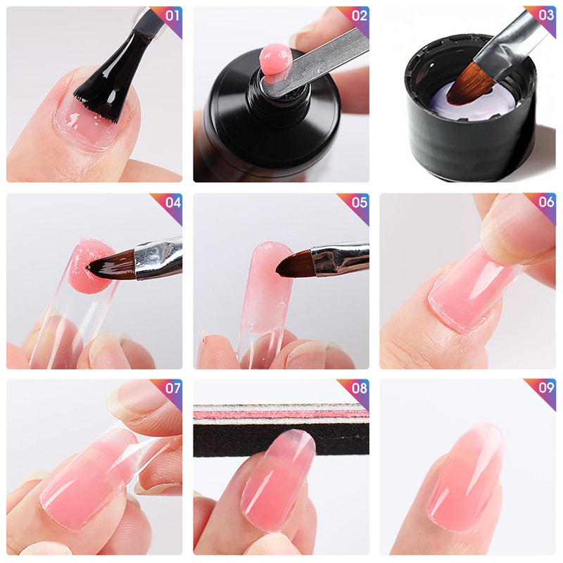 Multi-color mixed nail solid model glue - الصورة 2