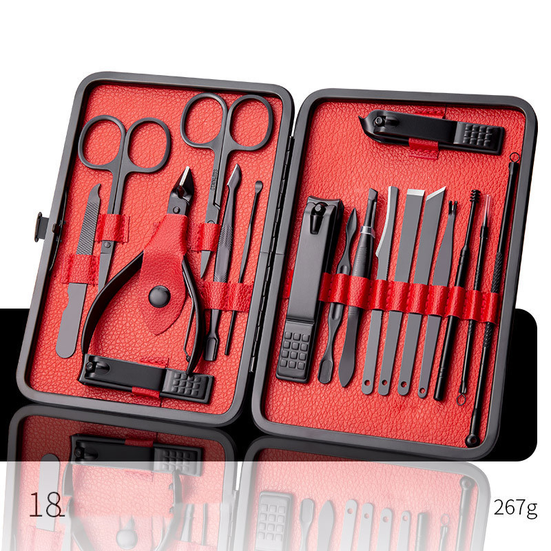 Professional Scissors Nail Clippers Set Ear Spoon Dead Skin Pliers Nail Cutting Pliers Pedicure Knife Nail Groove Trimmers - الصورة 10