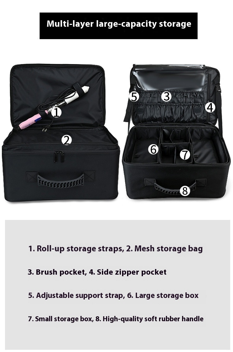 Upgraded Professional Makeup Artist Outdoor Makeup Bag - الصورة 2