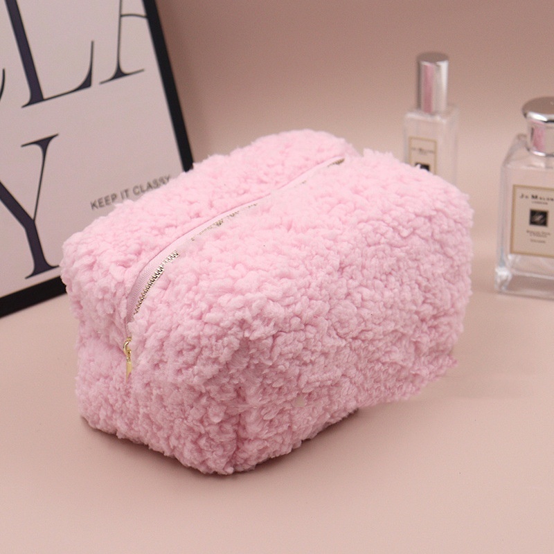 Teddy Plush Cosmetic Bag Japanese Style Lambswool - الصورة 5