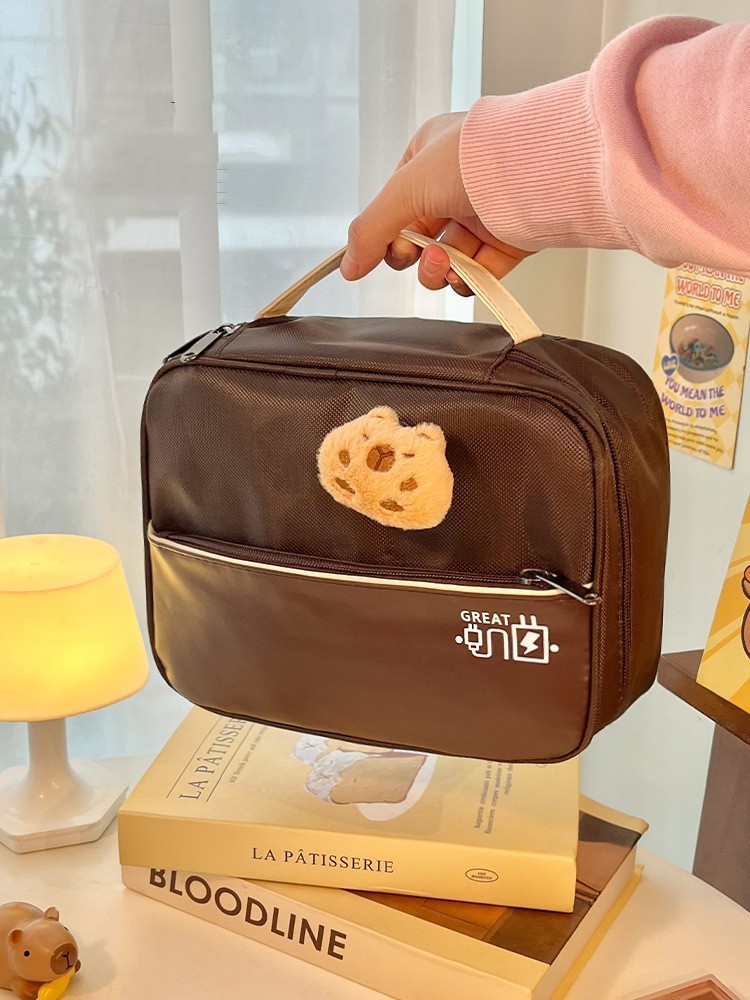 Large Capacity Cosmetic Bag Multi-function Layering - الصورة 5