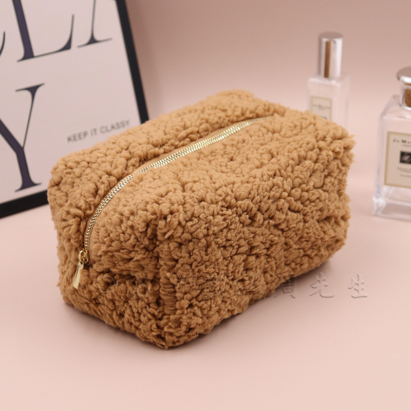 Teddy Plush Cosmetic Bag Japanese Style Lambswool - الصورة 8