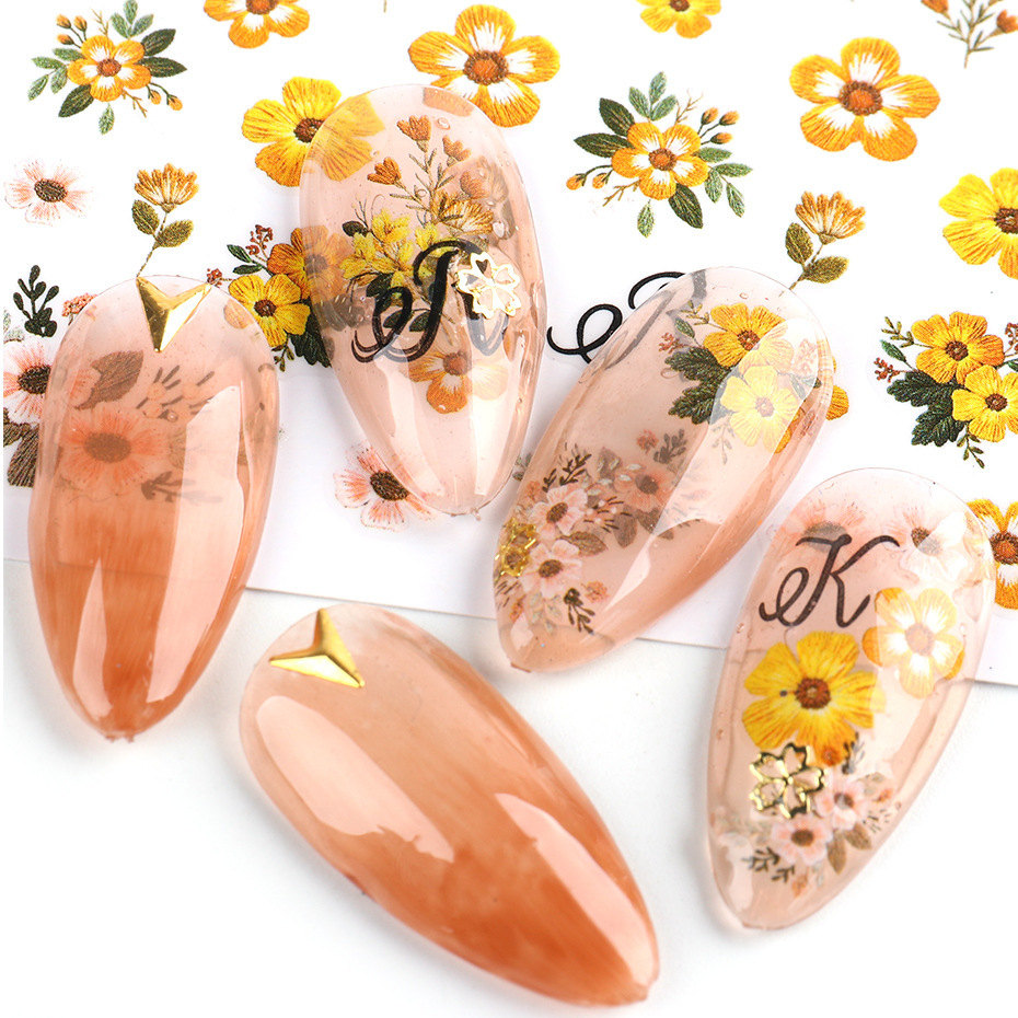 Nail Stickers Floral Series Nails - الصورة 5