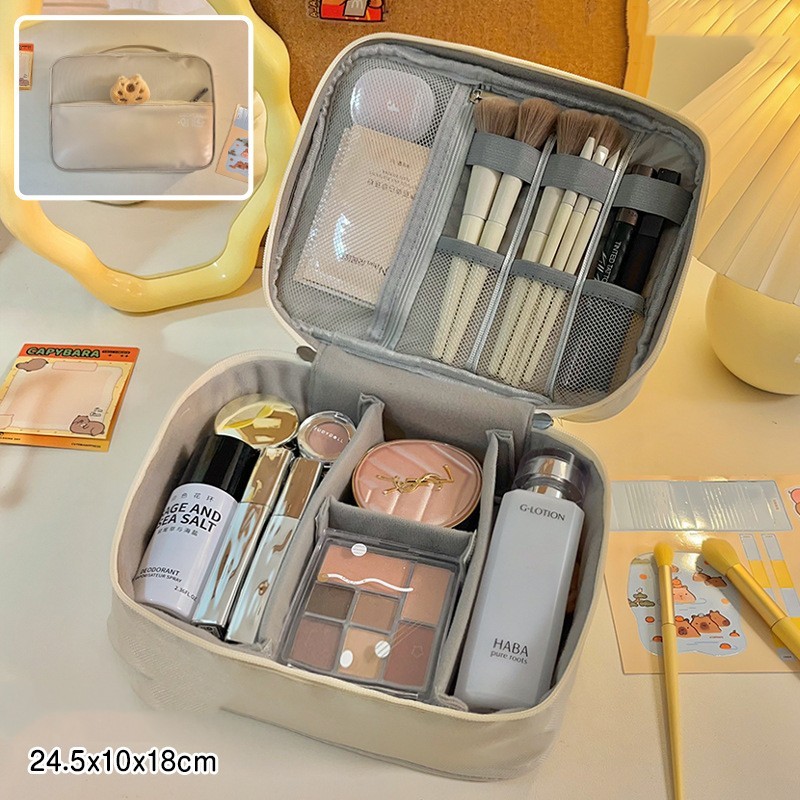 Large Capacity Cosmetic Bag Multi-function Layering - الصورة 4