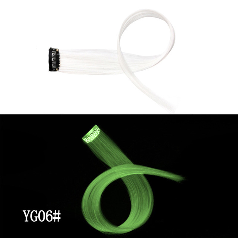 Luminous DIY Clip - In Hair Luminous Hairpiece Hair Traceless 50 CM Rainbow Colour - الصورة 8